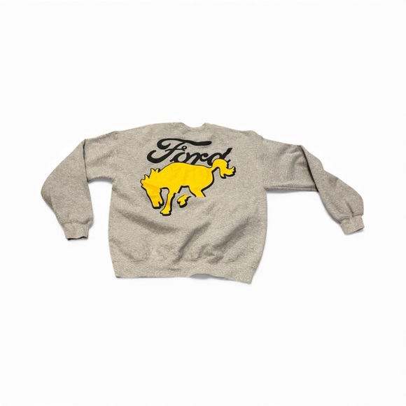 Ford Official Bronco Gray and Yellow Crewneck Sweatshirt large Vintage - Picture 5 of 8